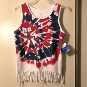Patriotic top tie-dye  kidsTank top